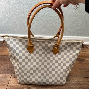 Louis Vuitton Damier Azur Saleya MM Zip Tote Bag - excellent condition